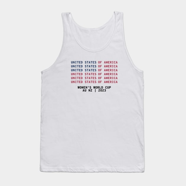 USA American Flag Soccer Women's World Cup 2023 Tank Top by Designedby-E